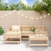 vidaXL Garden Lounge Set Beige Solid Pine Wood Medium Modular