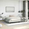 vidaXL Bed Frame With Headboard White Faux leather, plywood, engineered wood