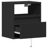 vidaXL TV Wall Cabinet Black Engineered wood Small TV Wall Cabinet