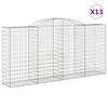 vidaXL Gabion Basket Set of 13 Silver Galvanized Iron Large Durable