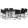 vidaXL Garden Dining Set Black, Cream White