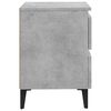 vidaXL Bed Cabinet Concrete Grey Engineered Wood 15.7x13.8x19.7 in
