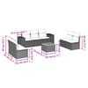 vidaXL Garden Sofa Set Black, Cream