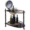 vidaXL Freestanding Globe Bar Wind Stand Eucalyptus Wood Green
