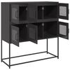 vidaXL Sideboard Black Cold-rolled steel 39.6 x 15.4 x 42.1 in Sideboard