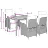 vidaXL Garden Dining Set Grey