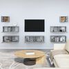 vidaXL TV Cabinet Set 7 Piece Set Grey Sonoma Engineered Wood