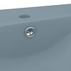 vidaXL Luxury Basin with Faucet Hole Matt Light Blue 23.6x18.1" Ceramic
