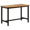 vidaXL Dining Table Mango Wood Brown and Black Solid Mango Wood Medium