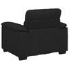 vidaXL Sofa Chair Black Polyester, Metal, Plywood, Solid Wood