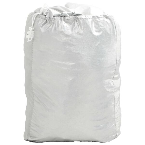 vidaXL Car Cover for Sedan with Buckle Straps Full Silver XL PEVA