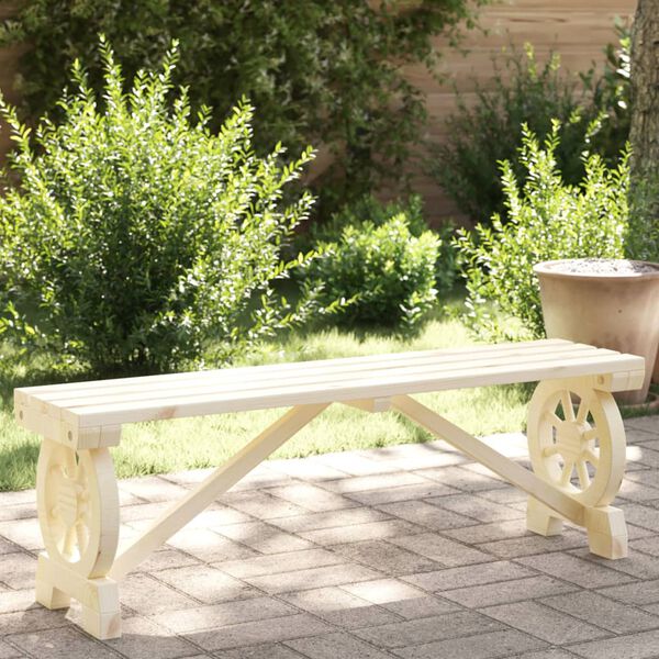 vidaXL Garden Bench Natural wood Solid fir wood 45.3 in Durable
