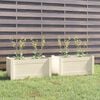vidaXL Garden Planter Set of 2 White Solid pinewood Medium Durable