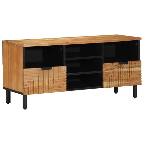 vidaXL TV Units with Drawer Solid Acacia Wood 39.37 x 13.19 x 18.11 in