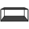 vidaXL Coffee Table Black Tempered glass, powder-coated steel
