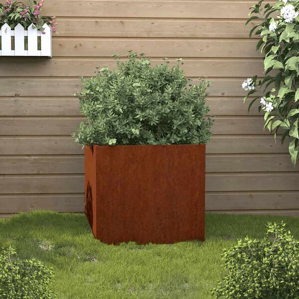 vidaXL Planter Rusty Corten steel Medium Heavy Weight Endurance