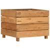 vidaXL Raised Bed Varying shades of teak Solid teak wood, steel Medium