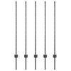 vidaXL Fence Post 5 pcs Grey 47.24 in Steel