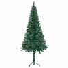 vidaXL Artificial Christmas Tree Green PVC, Steel 5.9 ft tall