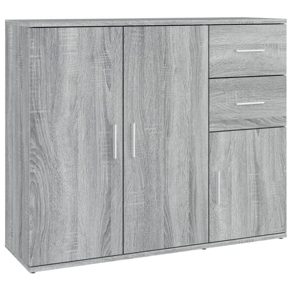 vidaXL Sideboard Grey Sonoma Engineered Wood Sideboard Rectangular