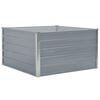 vidaXL Raised Garden Bed Grey Galvanized Steel 39.4x39.4x17.7 in Durable