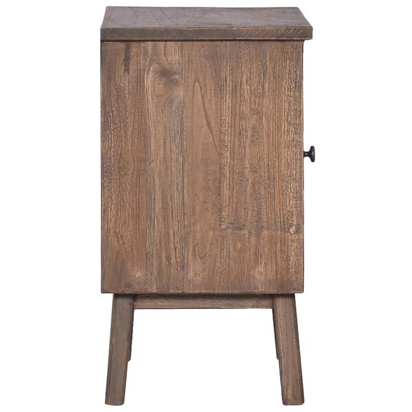 vidaXL Bedside Cabinet Brown Solid Teak Wood Medium Bedside Cabinet