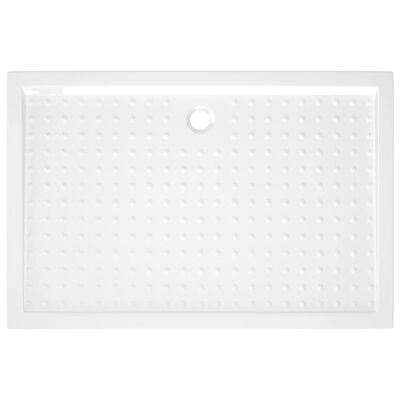 vidaXL Shower Base Tray with Dots White 31.5"x47.2"x1.6" ABS