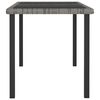 vidaXL Dining Set Gray Poly rattan, powder-coated steel, glass Standard