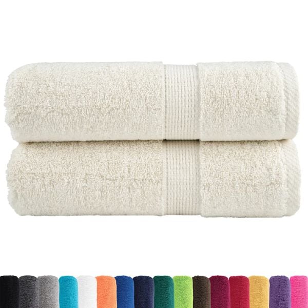 vidaXL Soap Towel Set of 2 Cream 100% Cotton 11.8 x 11.8 in Soap Towel