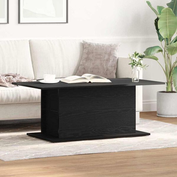 vidaXL Coffee Table Black Oak 40.16 x 21.85 x 15.75 in Engineered Wood