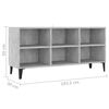 vidaXL TV Stand with Metal Legs Concrete Gray 40.7"x11.8"x19.7"