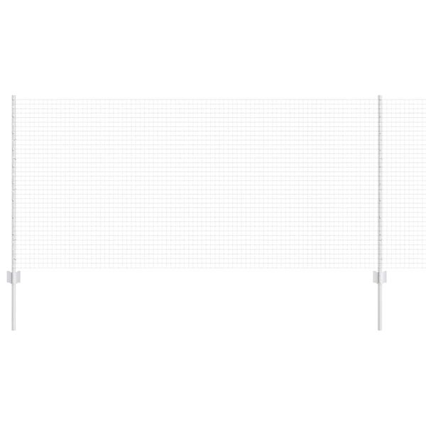 vidaXL Fence and Post Silver 3.28 x 32.81 ft Steel