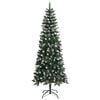 vidaXL Christmas Tree Green and White PVC, Steel Large Collapsible