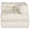 vidaXL Pouffe Cream 100% Cotton 27.6in x 27.6in x 21.3in