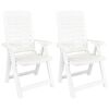 vidaXL Dining Set White Polypropylene (PP) Standard Foldable