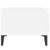 vidaXL Side Table White Engineered wood, Metal Small Side Table