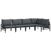 vidaXL Garden Sofa Set Anthracite Steel