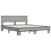 vidaXL Bed Frame Gray Sonoma Engineered wood Double Durable Bed Frame