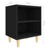 vidaXL Bed Cabinet Black Engineered wood, solid eucalyptus wood Small