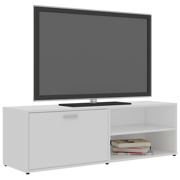 vidaXL TV Cabinet White Engineered Wood 47.2 x 13.4 x 14.6 in TV Cabinet