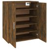 vidaXL Shoe Cabinet Smoked oak Engineered wood Compact Shoe Cabinet