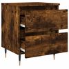 vidaXL Bedside Cabinet Set of 2 Smoked oak Engineered wood, iron Medium