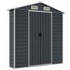 vidaXL Garden Shed Anthracite Galvanized Steel Large Garden Shed