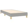 vidaXL Bed Frame Light Gray Polyester, Plywood, Engineered Wood Twin XL