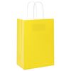 vidaXL Paper Bags 50 pcs with Handles Yellow 15x8x21 cm