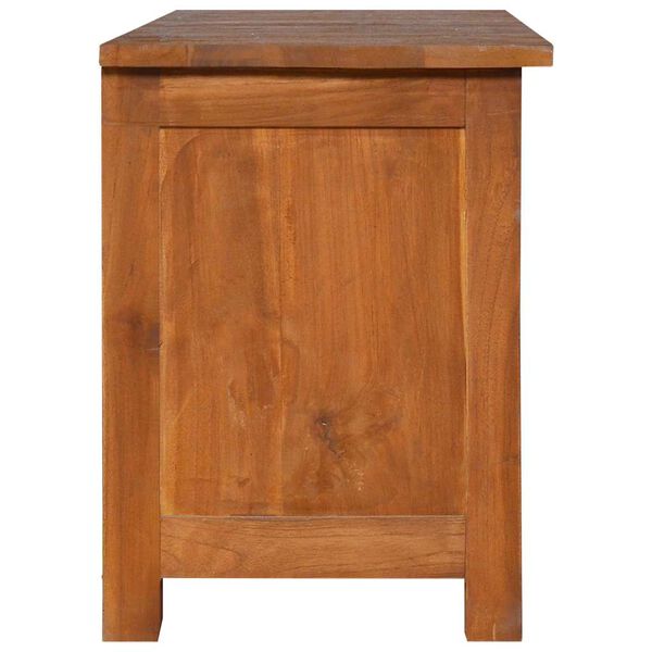 vidaXL TV Cabinet Natural Teak Solid Teak Wood Medium
