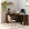 vidaXL Corner Desk Smoked Oak Engineered wood Medium Corner Desk Other