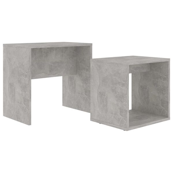 vidaXL Coffee Table Concrete grey Engineered wood Small Stackable