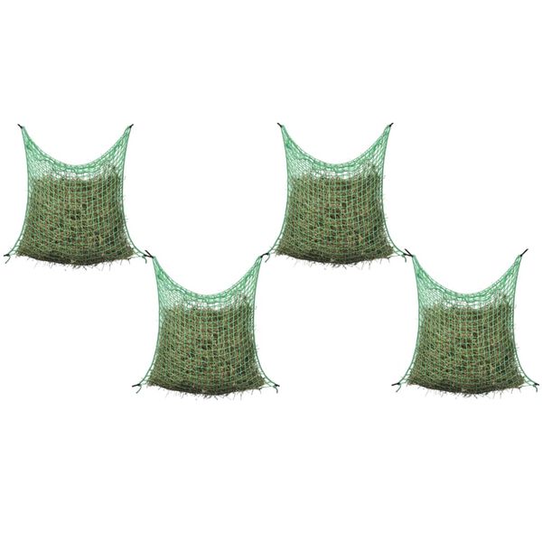 vidaXL Hay Net Set of 4 Green Polypropylene 35.4 x 59.1 in Hay Net