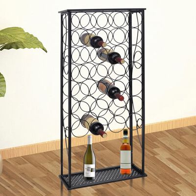 vidaXL Wine Rack for 28 Bottles Metal
